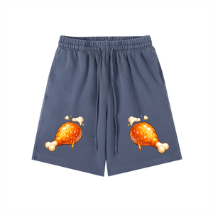 chicken shorts,graphic shorts,streetwear shorts,hustle shorts,summer streetwear,urban fashion,luxury streetwear,trendy shorts,elevated edition