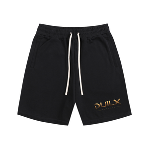 Duilx,Elite Mark Shorts,Luxury Shorts,Premium Streetwear,Black Shorts,Designer Shorts,Elevated Apparel,Summer Streetwear,Exclusive Clothing,Premium Cotton Shorts