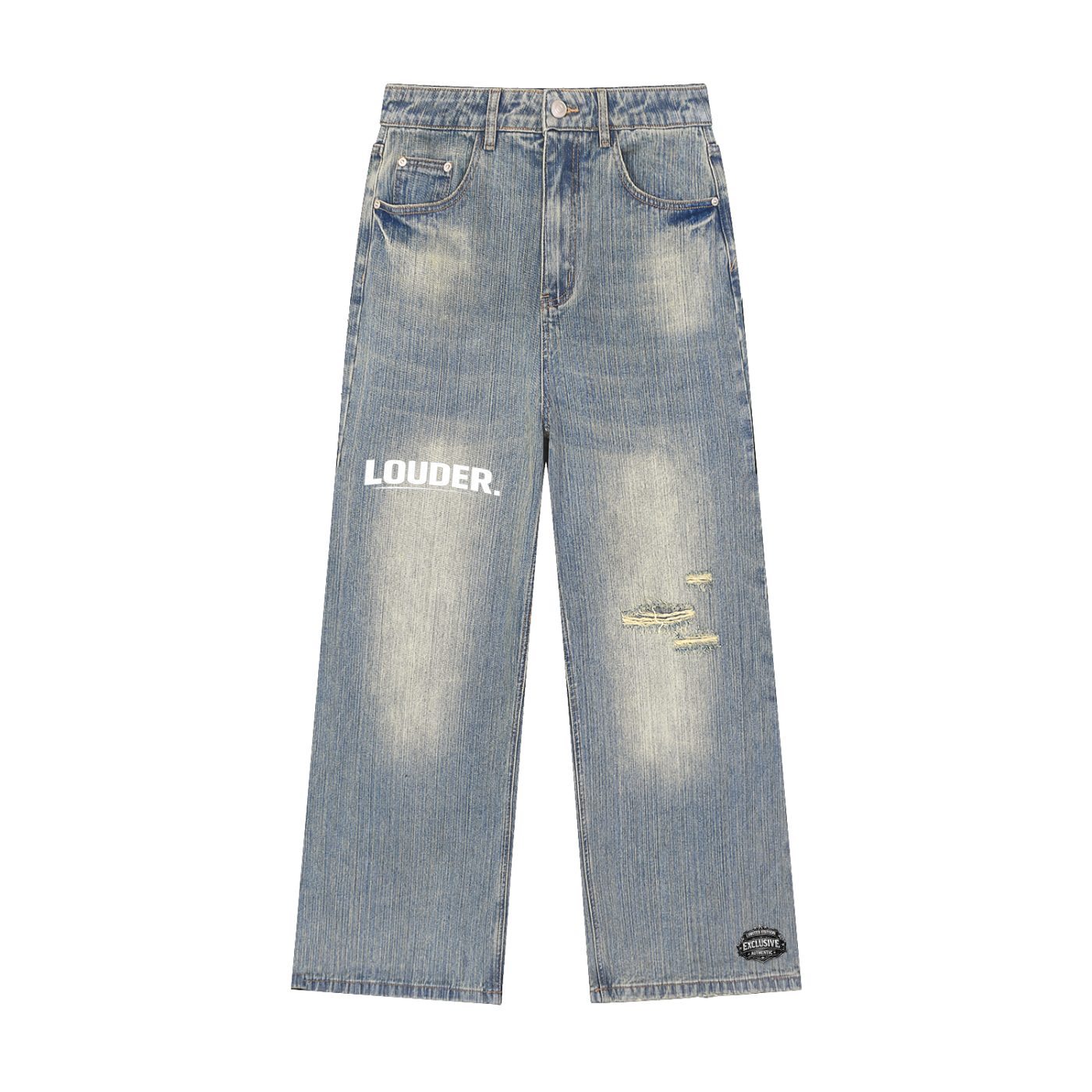 EchoFadeJeans,DistressedDenim,WideLegJeans,StreetwearDenim,Duilx,LuxuryStreetwear,VintageWashJeans,Louder,MadeToElevate,MensStreetwear