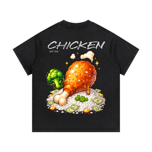 chicken shirt,streetwear shirt,hustle clothing,trendy tee,luxury streetwear,viral shirt,duilx clothing,get your chicken,unisex graphic tee,made to elevate