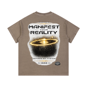 Manifest Reality Tee,888 Manifestation Shirt,Streetwear Graphic T-Shirt,Luxury Urban Fashion,Oversized Cosmic Tee,Motivational Shirt