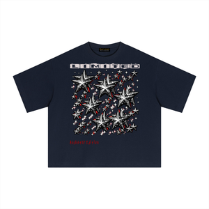 rockstar shirt,star graphic tee,streetwear brand,y2k aesthetic shirt,oversized tee,chrome star shirt,aesthetic clothing,grunge streetwear,hypebeast fashion,statement tee