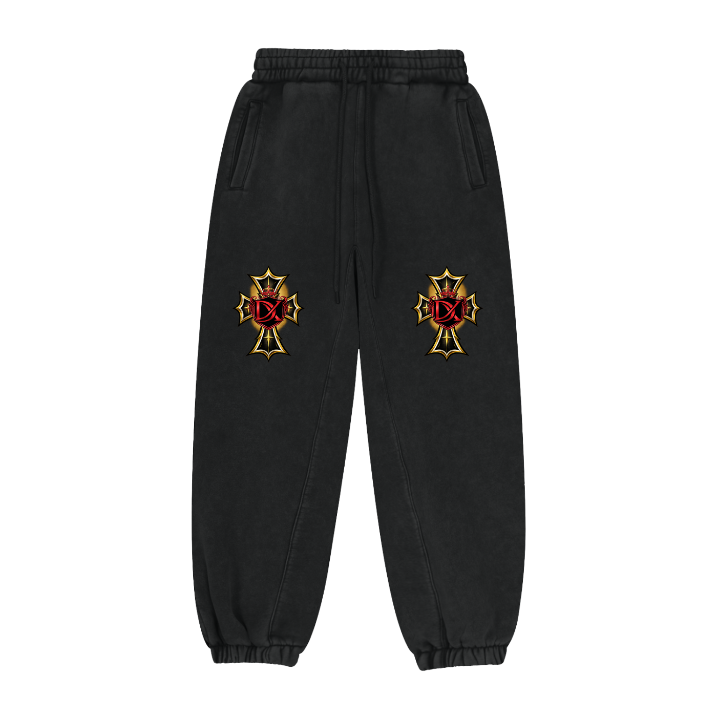 streetwear joggers,black joggers men,luxury streetwear,cross joggers,graphic sweatpants,urban fashion men,aesthetic clothing,hypebeast joggers,premium sweatpants,grunge streetwear