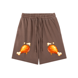 chicken shorts,graphic shorts,streetwear shorts,hustle shorts,summer streetwear,urban fashion,luxury streetwear,trendy shorts,elevated edition