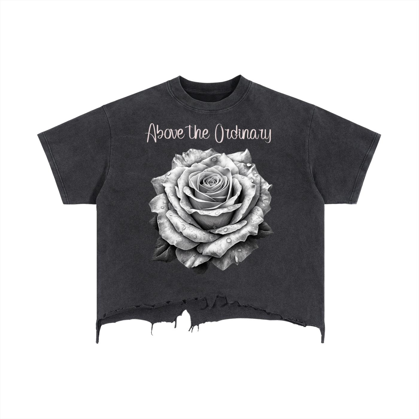 above ordinary tee,statement tee,graphic tee,streetwear brand,rose graphic tee,skull butterfly shirt,premium streetwear,edgy streetwear