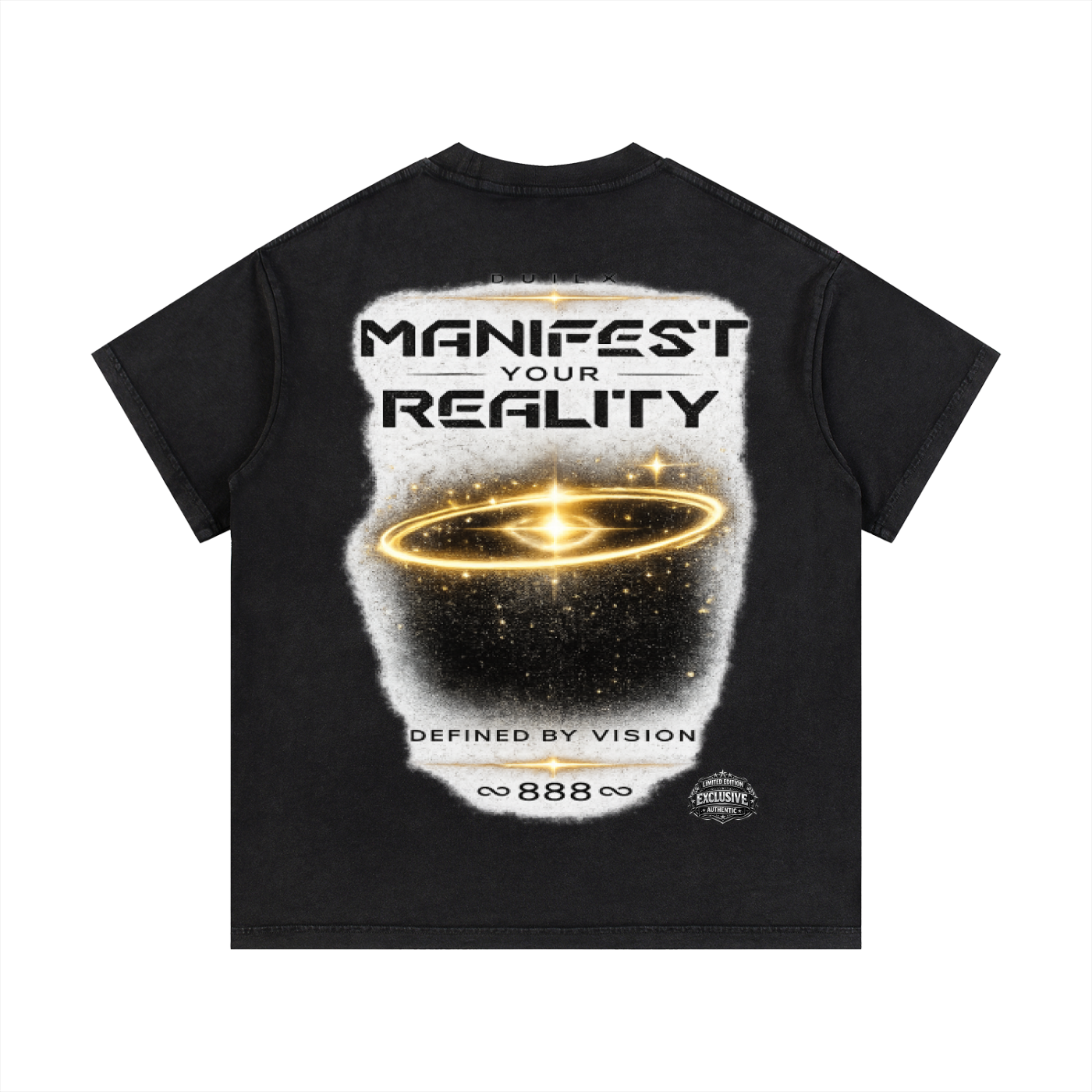Manifest Reality Tee,888 Manifestation Shirt,Streetwear Graphic T-Shirt,Luxury Urban Fashion,Oversized Cosmic Tee,Motivational Shirt